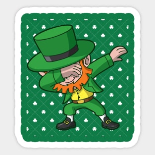 Dabbing Leprechaun Irish St Patricks Day Sticker